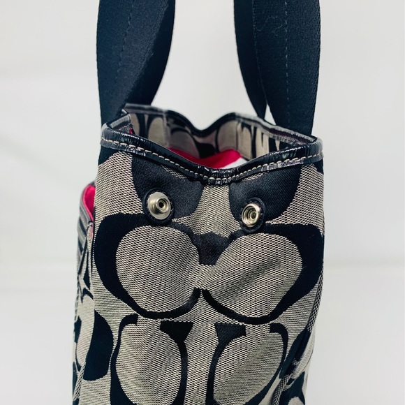 Coach Signature Print Canvas Shoulder Bag - Picture 8 of 16